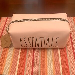 NWT Rae Dunn “Essentials” Cosmetic Bag. Pink Blush color.